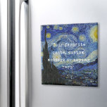 Erstellen Sie Ihr eigenes Angebot Magnet<br><div class="desc">Erstellen Sie Ihren eigenen Anführungsmagnet. Features minimalistische Schreibmaschinentypografie und Vincent Van Gogh Starry Night Malhintergrund</div>
