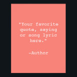 Erstellen Sie Ihr eigenes Angebotsposter Poster<br><div class="desc">Erstellen Sie Ihre eigene,  maßgeschneiderte Poster-Wandkunst mit minimalistischer Schrift.</div>