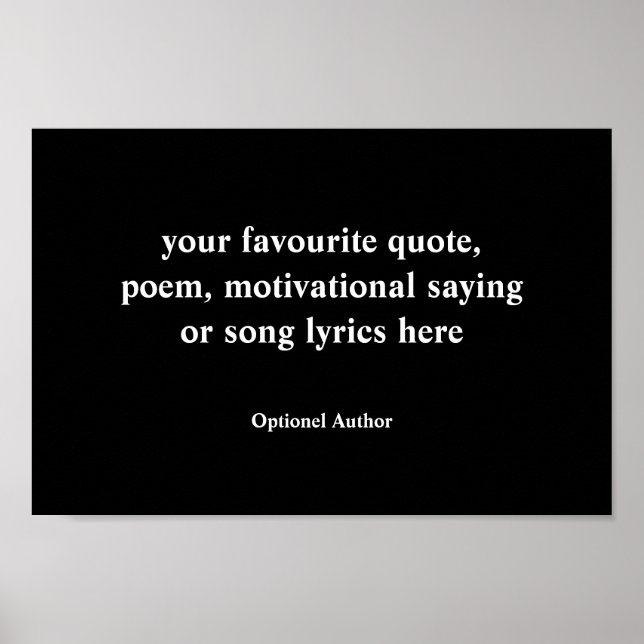 Erstellen Sie Ihr eigenes Angebotsverzeichnis Poster (Vorne)