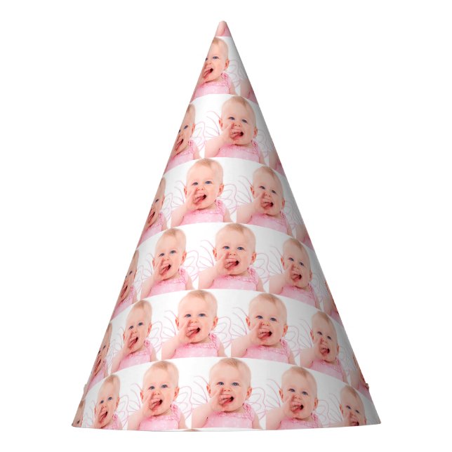 Erstellen Sie Ihr eigenes Baby-Foto Personalisiert Partyhütchen (Vorderseite)