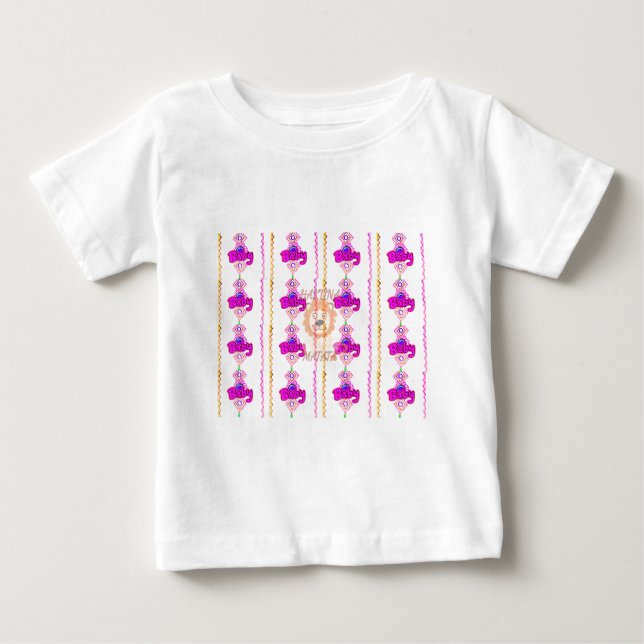 Erstellen Sie Ihr eigenes Baby Fun Lion Cub Textde Baby T-shirt (Vorderseite)