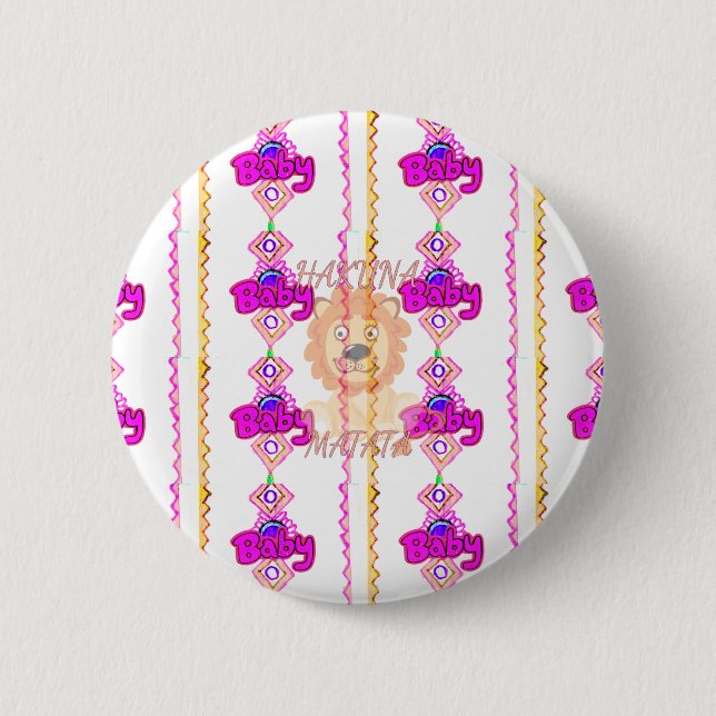 Erstellen Sie Ihr eigenes Baby Fun Lion Cub Textde Button (Vorderseite)