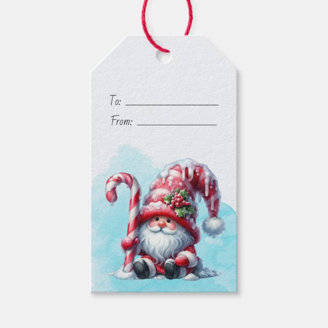 Erstellen Sie Ihr eigenes Bartmint Weihnachtsgnome Geschenkanhänger (Vorderseite)