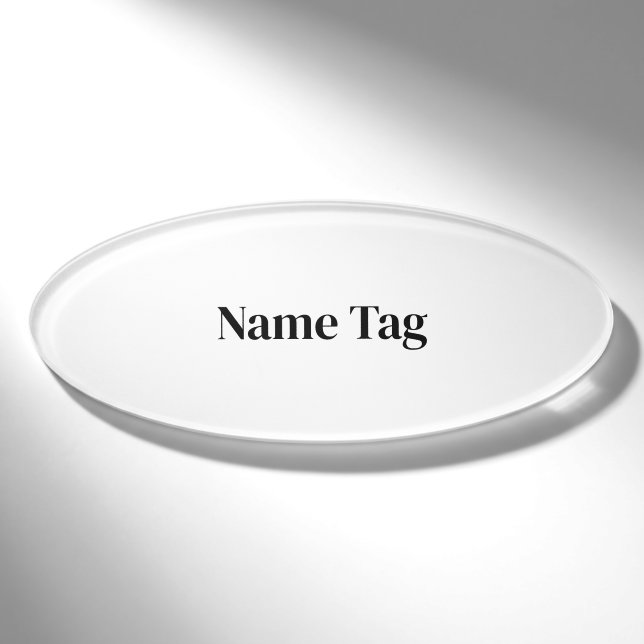 Erstellen Sie Ihr eigenes benutzerdefiniertes 3" x Namenschild (Vorderseite)