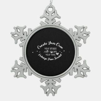Erstellen Sie Ihr eigenes benutzerdefiniertes Bild Schneeflocken Zinn-Ornament