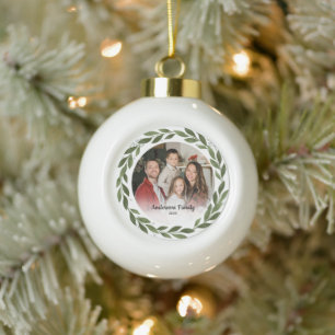 Erstellen Sie Ihr eigenes benutzerdefiniertes Foto Keramik Kugel-Ornament