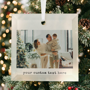 Erstellen Sie Ihr eigenes benutzerdefiniertes Foto Ornament Aus Glas