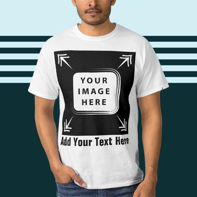 Erstellen Sie Ihr eigenes benutzerdefiniertes Foto T-Shirt (create your own personalized gifts
custom gifts for men, create your own presents gifts
add custom )