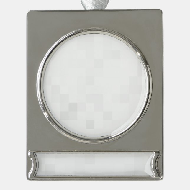 Erstellen Sie Ihr eigenes benutzerdefiniertes Pers Banner-Ornament Silber (Vorderseite)