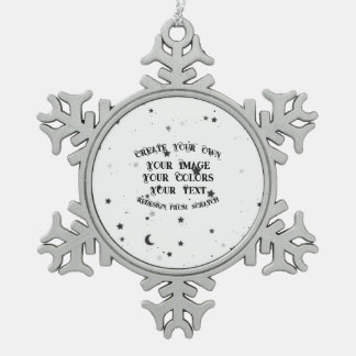 Erstellen Sie Ihr eigenes benutzerdefiniertes Pers Schneeflocken Zinn-Ornament