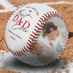 Erstellen Sie Ihr eigenes "Bester Vater je" 2-Foto Baseball