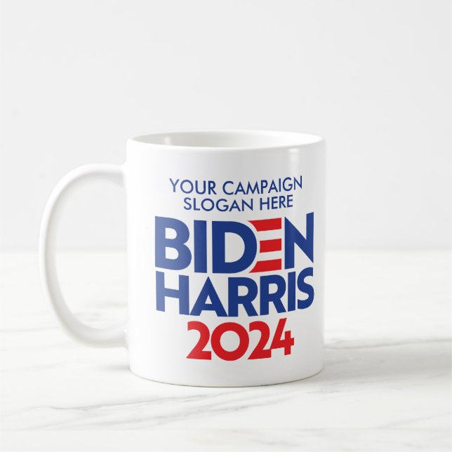 Erstellen Sie Ihr eigenes Biden Harris 2024-Wahlmo Kaffeetasse (Links)