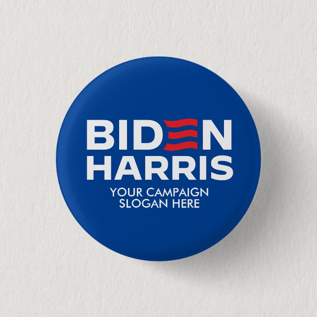 Erstellen Sie Ihr eigenes Biden Harris-Wahlmotto Button (Vorderseite)
