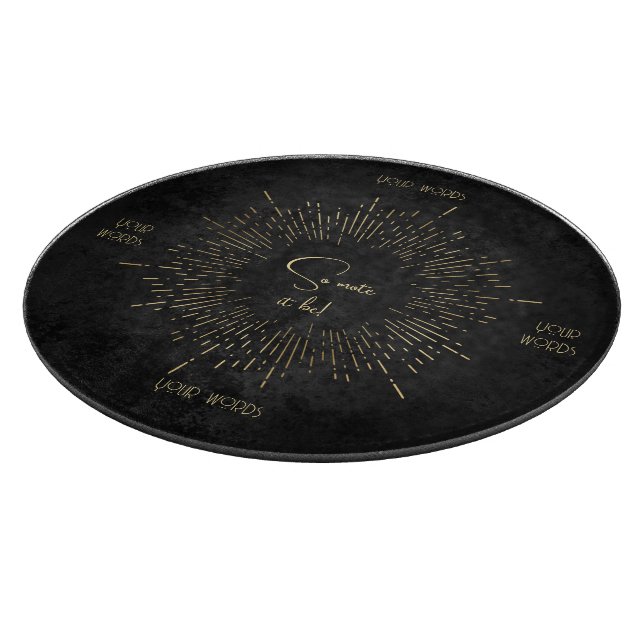 Erstellen Sie Ihr eigenes Black & Gold Celestial M Schneidebrett (Ecke)