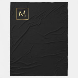 Erstellen Sie Ihr eigenes Black & Gold-elegantes M Fleecedecke