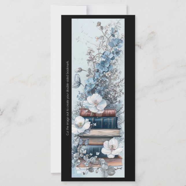 Erstellen Sie Ihr eigenes Blue Floral Book Stack L (Vorderseite)