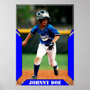 Erstellen Sie Ihr eigenes Blue Sports Foto Poster