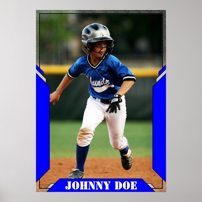Erstellen Sie Ihr eigenes Blue Sports Foto Poster (Vorne)