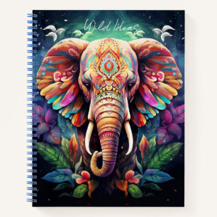 Erstellen Sie Ihr eigenes Boho-Jungle-Elephant-Not Notizbuch