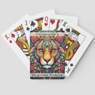 Erstellen Sie Ihr eigenes Boho Mountain Lion Totem Spielkarten
