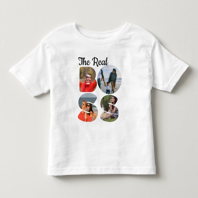 Erstellen Sie Ihr eigenes Boss Foto passendes Paar Kleinkind T-shirt (Vorderseite)
