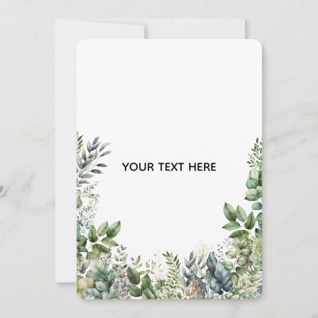 Erstellen Sie Ihr eigenes botanisches Design Dankeskarte (Vorderseite)