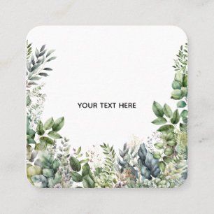 Erstellen Sie Ihr eigenes botanisches Design Quadratische Visitenkarte