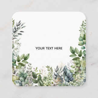Erstellen Sie Ihr eigenes botanisches Design Quadratische Visitenkarte