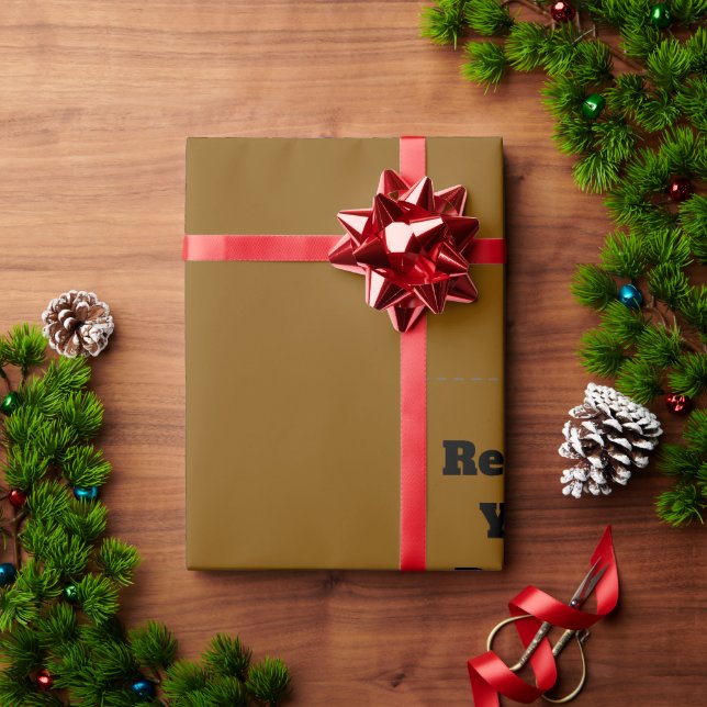 Erstellen Sie Ihr eigenes Braun Geschenkpapier (Feiertagsgeschenk)