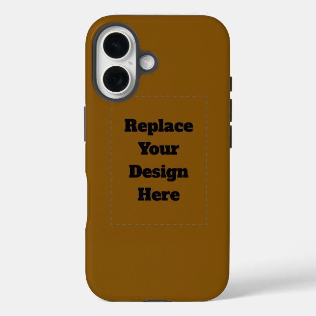 Erstellen Sie Ihr eigenes Braun iPhone 16 Hülle (Rückseite)