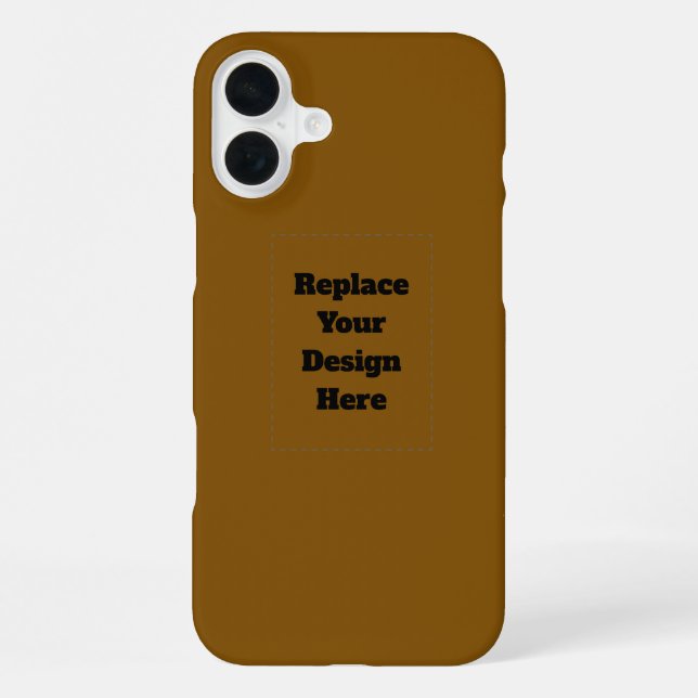 Erstellen Sie Ihr eigenes Braun iPhone 16 Plus Hülle (Rückseite)