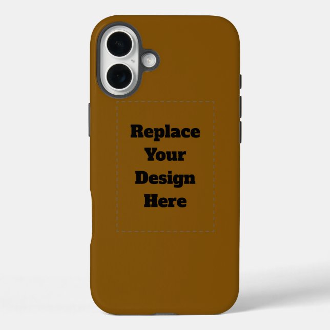 Erstellen Sie Ihr eigenes Braun iPhone 16 Plus Hülle (Rückseite)