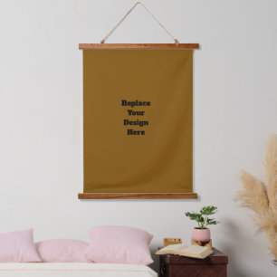 Erstellen Sie Ihr eigenes Braun Wandteppich Mit Holzrahmen