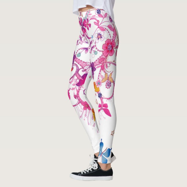 Erstellen Sie Ihr eigenes Butterfly Floral Kleidun Leggings (Links)