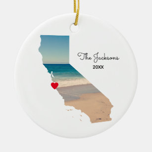 Erstellen Sie Ihr eigenes California Vacation Foto Keramik Ornament