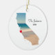 Erstellen Sie Ihr eigenes California Vacation Foto Keramik Ornament (Links)