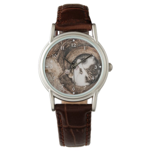 Erstellen Sie Ihr eigenes - Cat-Nickerchen Armbanduhr (Vorderseite)