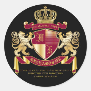 Erstellen Sie Ihr eigenes Coat mit dem Emblem der  Runder Aufkleber