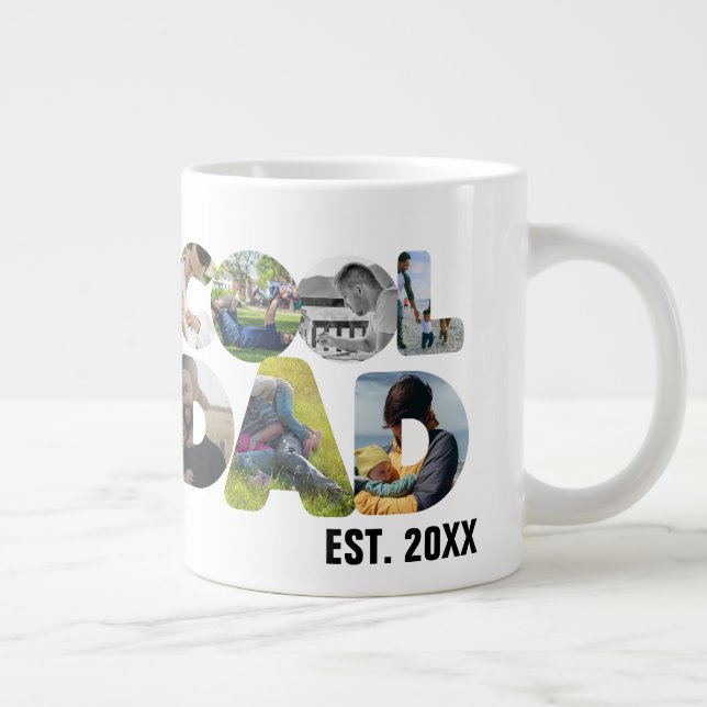 Erstellen Sie Ihr eigenes cooles Papa-7-Buchstaben Jumbo-Tasse (Rechts)
