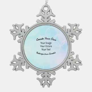 Erstellen Sie Ihr eigenes Design/Logo Schneeflocken Zinn-Ornament