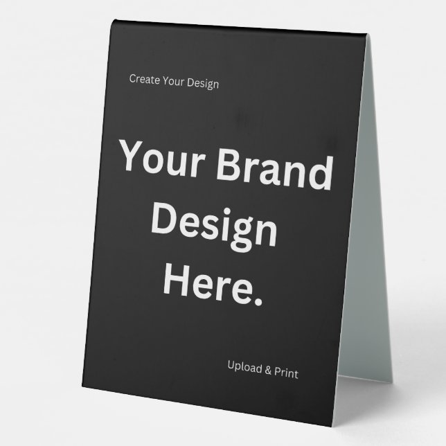 Erstellen Sie Ihr eigenes Design und drucken Sie d Tischaufsteller (Rückseite)
