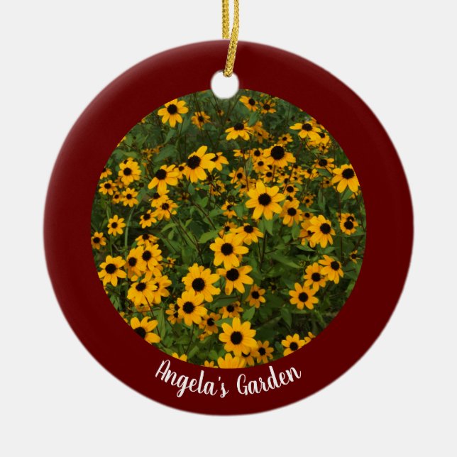 Erstellen Sie Ihr eigenes dunkelrotes Personalisie Keramik Ornament (Vorne)
