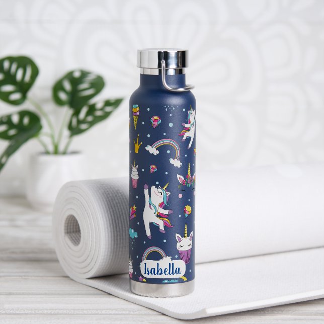 Erstellen Sie Ihr eigenes Einhorn-Regenbogenmuster Trinkflasche (Yoga)