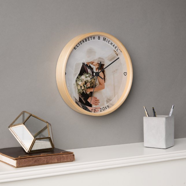 Erstellen Sie Ihr eigenes elegantes Foto zum Hochz Uhr (Büro)