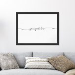 Erstellen Sie Ihr eigenes elegantes Minimalistisch Poster<br><div class="desc">Erstellen Sie Ihre eigene,  maßgeschneiderte Anführungswandkunst mit Ihrem bevorzugten inspirierenden Sprichwort,  Liedlyrik,  Bibelkommentar oder personalisiertem Text in minimalistischer Schriftzypografie.</div>