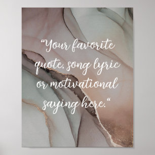 Erstellen Sie Ihr eigenes elegantes Script Quote P Poster