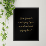 Erstellen Sie Ihr eigenes elegantes Skript-individ Poster<br><div class="desc">Erstellen Sie Ihre eigene,  maßgeschneiderte Poster-Wandkunst mit minimalistisch eleganter Schrift-Typografie.</div>