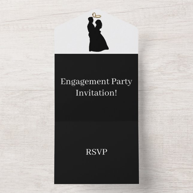 Erstellen Sie Ihr eigenes Engagement Party UAWG Bl All In One Einladung (Innen Boden)