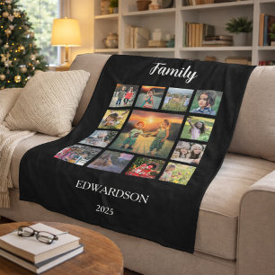 Erstellen Sie Ihr eigenes Familienfoto-Collagen-Mo Fleecedecke