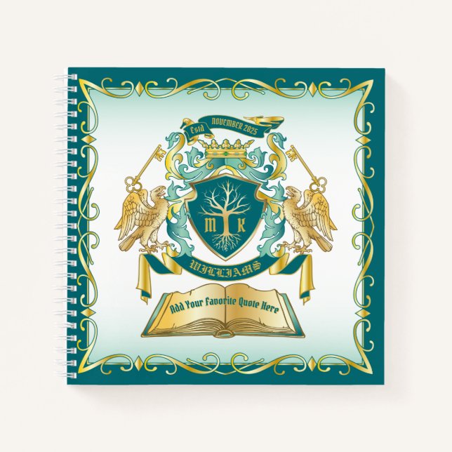 Erstellen Sie Ihr eigenes Fantasy Storybook Tree K Notizbuch (Vorderseite)